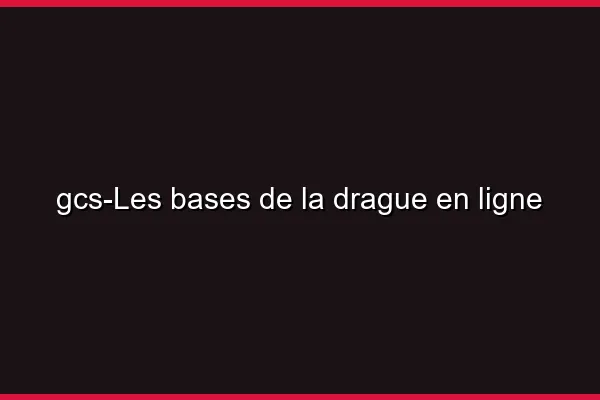 Les bases de la drague en ligne