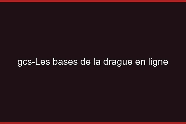 Les bases de la drague en ligne