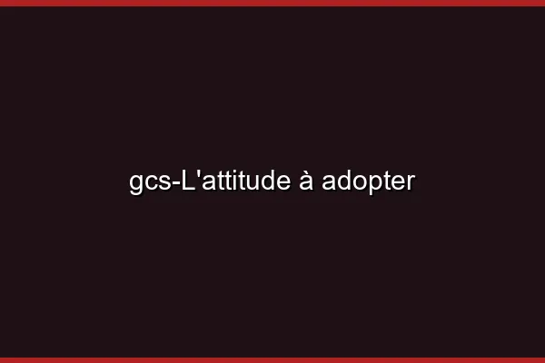 L'attitude à adopter