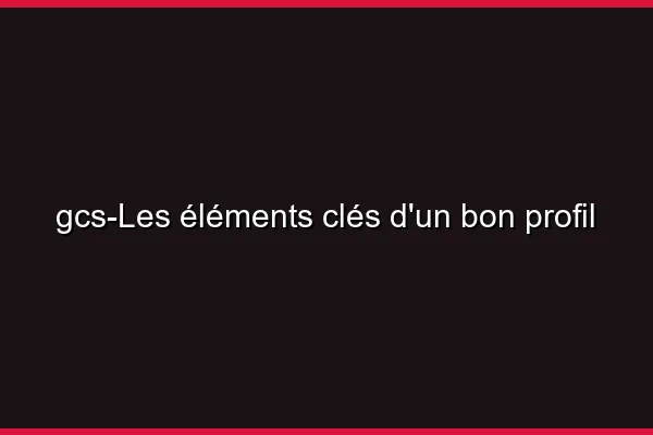 Les éléments clés d'un bon profil