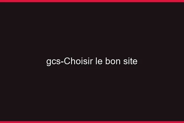 Choisir le bon site